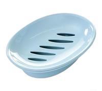 Sturdy PP Plastic Soap Holder Two Tier Storage(Blue)