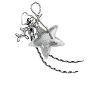 Sturdy PU metal hook keychain accessory features a folding star design for everyday use, フリーサイズ