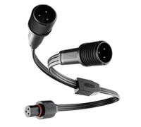 Sturdy PVC Double Output Extension Cord All Weather Proof Y-Splitter for Permanent Light Party Decorations Power Splitter