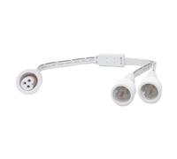 Sturdy PVC Double Output Extension Cord All Weather Proof Y-Splitter for Permanent Light Party Decorations Power Splitter