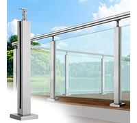 Sturdy Railing Post for 10-12mm Wood Panels - Indoor Balustrade for Stairs Hallways & Lofts - Easy Install for Concrete Steps