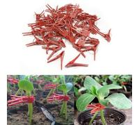 Sturdy Red Grafting Clips 3.5cm for Vegetable Plants(Flat mouth)
