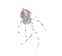 Sturdy Resin Oceanics Inspired Hanging Decorations Glittering Jellyfish Charm for Keychains Phone Accessories Layered Glitter Resin Sea Animal Accessories Marine-Inspired Pendants for & Decor