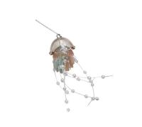 Sturdy Resin Oceanics Inspired Hanging Decorations Glittering Jellyfish Charm for Keychains Phone Accessories Layered Glitter Resin Sea Animal Accessories Marine-Inspired Pendants for & Decor