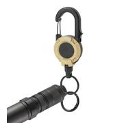 Sturdy Retractable Keychain | Lockable Magnetic Reel Organizer with Carabiner - Heavy Duty Pull-Out Cord - For Office, Men, Nurses, Students, Women, Teachers, Car, We