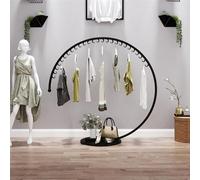 Sturdy Round Clothes Rail for Fashion Store Display Super Load Bearing Clothing Rack Multi Color Options (Gold/White/Black/Silver) Ideal for Bedroom & Retail Use