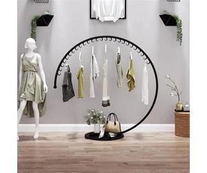 Sturdy Round Clothes Rail for Fashion Store Display Super Load Bearing Clothing Rack Multi Color Options (Gold/White/Black/Silver) Ideal for Bedroom & Retail Use