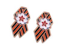 Sturdy Russian Patriotic Lapel Pin Featuring Enameled Coating and Lightweight Construction for Easy Wearing Tradition Flag Brooch