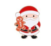 Sturdy Santa Brooch For Holiday Costumes Decorations Secured Pin Design Long Lasting Colorful Christmas Accessory Holiday Party Accessories