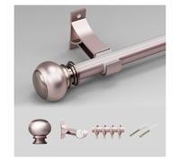 Sturdy Silent Roman ain Rod Wall Mounted - 300cm (9.8ft) Rose d Drapery Rail with Clete Installat Kit for Room Dividers & Window Treatments