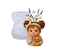 Sturdy Silicone Mold in Playful Puppy Design Dog Planter for Creating Artistic Resin or Cement Pots Dog Planter