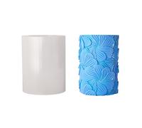 Sturdy silicone mold with embossed floral design designed to create homemade decorative supplies