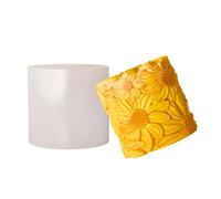 Sturdy silicone mold with embossed floral design designed to create homemade decorative supplies