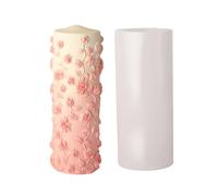 Sturdy silicone mold with embossed floral design designed to create homemade decorative supplies