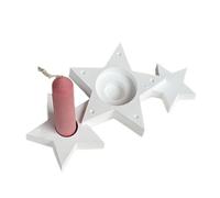 Sturdy Silicone Stand Mold with Three Interconnected Star Great for Handmade Holder Creation Easy Release Mold