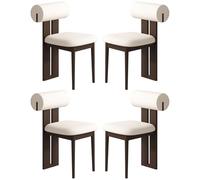 Sturdy Solid Wood Dining Chairs Set of 2 4 or 6 - Elegant Kitchen Seating with High Load Capacity for Restaurants Living Rooms & Home Studies - Modern Style