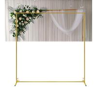 Sturdy Square Wedding Arch Backdrop Stand ty Metal Frame for Ceremonies Floral Decor for Birthdays Graduations & Anniversaries Easy Assembly (100x200CM / 3.3x6.6FT)