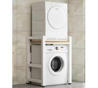 Sturdy Stackable Washer Dryer Storage Cabinet300kg Capacity Perfect for Laundry Room Bathroom Kitchen & Balcony Organization SpaceSaving Solution