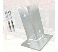 Sturdy Stainless Bracket Anchor, Heavy Duty Bolt Down Fence Post Shoe For Traffic Signals/Temporary Shelters, Half Column Anchor For Deck Railing Mailbox(1pc)