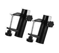 Sturdy Steel Umbrella Clamps - 2 Pack Patio & Beach Umbrella Holders Weatherproof Table Umbrella Brackets for Tables up to 2" Thickness