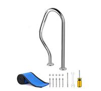 Sturdy Swimming Pool Handrail - Easy Mount Grab Rail with Self-Tapping Screws for Garden & Backyard Pools - Safe, Durable Access Solution for Enhanced Pool Safety