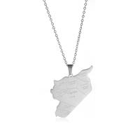 Sturdy Syria Map Necklace Sturdy And Stylish Syria Map Charm Necklace For Travel Lovers And Cultural Enthusiasts Artistic Pendant