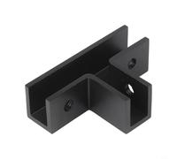 Sturdy T Shape Brass Glass Bracket for 8 12mm Glass, Ensures Secure Connection for Shower Installations (Black)
