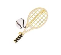 Sturdy Tarnish Resistant Tennis Racket Pin Sporty Accessory Perfect for Everyday Wear and Social Gatherings Unisex Sports Pin