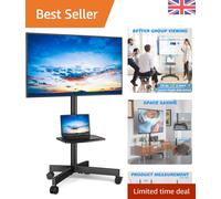 Sturdy TV Stand on Wheels for 27-60 Inch TVs - Ergonomic & Durable Metal Design