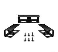 Sturdy Under Desk Mount For Laptops And Tablets, 3 Piece Wall Bracket Set Made Of Reinforced Steel, Organize Routers Keyboards Beneath Workspace, Black