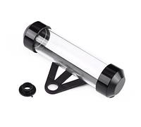 Sturdy Universal Motorcycle Tax Disc Tube Holder with Aluminium Alloy Frame and Clear Cover Black - Secure Tax Compliance for All Motorcycles (Black)