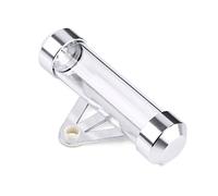 Sturdy Universal Motorcycle Tax Disc Tube Holder with Aluminium Alloy Frame and Clear Cover Black - Secure Tax Compliance for All Motorcycles (Black) (Silver)