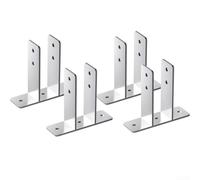 Sturdy Urinal Divider Brackets Silver Finish Heavy Duty Carbon Steel Mounts For Bathroom Privacy Screens In Public Restrooms Offices Gyms New Construction Or Repair Projects Four Pack