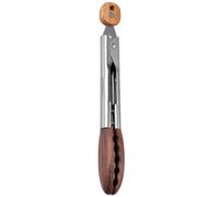 Sturdy Walnut Tongs Salad Tongs Wooden Cookware for Cooking and Kitchen Use Stainless Steel Head for Easy Food Handling Nonstick Kitchen