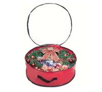 Sturdy Waterproof Christmas, Wreath Storage Bag 29 Inch,Collapsible Holiday Decoration,Organizer for Wreath Garland Protects from Dust and Moisture(76 * 20 Red PE)