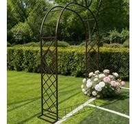 Sturdy Weatherproof Metal Garden Arch Trellis - Various Widths, Easy Assembly, Bronze h, 180 x 40 x 230 cm - Perfect Plant Support for Paths and Gardens in the UK