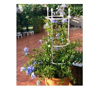 Sturdy White Plastic Coated Stainless Steel Garden Trellis for Climbing Plants - Easy Assembly Heat Resistant 20x90cm Perfect for Vines Flowers and Vegetables