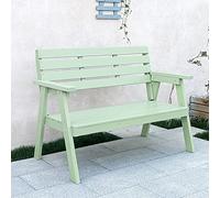 Sturdy Wooden Garden Bench with Backrest & Armrests - table Seating for 2-3 People Perfect for Outdoor Patio Porch Yard & Relaxat Spaces
