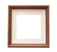 Sturdy wooden photo frame 12 inch square with acrylic panel, designed to exhibit cherished photos with a stylish look fitting any room or workspace (Walnut color)