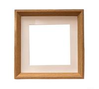 Sturdy wooden photo frame 12 inch square with acrylic panel, designed to exhibit cherished photos with a stylish look fitting any room or workspace (wood color)