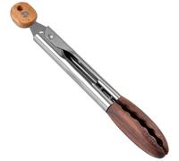 Sturdy Wooden Salad Tongs with Stainless Steel Handle Kitchen Utensils Tongs for Easily Food Gripping Kitchen Tool