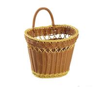 Sturdy Woven Rattan Basket for For storing Daily Essentials Including Garlic Herbs Towels Soaps and Small Household Items in Any Room (1 Mixed)