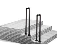 Sturdy Wrought Iron il Railing - 3.3ft Single Post Grab Rail for Steps & Porch Transitional Design for 1 Step SupportStair Safety Solution