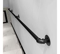 Sturdy Wrought Iron Railing Kit for Indoor/Outdoor StepsSafe Grab Elderly Kids & PetsWallMounted Bannister for Secure Support