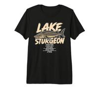 Sturgeon Lake Fish Facts Angler Design Fishing Premium T-Shirt
