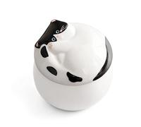 sturion Ceramic Cat Memorial Urn - Pet Urn for Cat Ashes, Ceramic Pet Keepsake, Forever in Our Hearts, Remembrance Box for Small to Medium Cats,Black