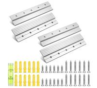 sturiz 2 Pair French Cleat 30cm Mirror Hanging Kit Heavy Duty Mirror Fixings Picture Hangers French Cleats Bracket Heavy Duty Interlocking Brackets Hanging Brackets Headboard Wall Mount