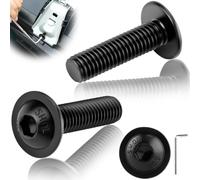 sturiz 40Pcs M8 Bolts M8X12mm Flanged Button Head Socket Cap Screws Bolts Carbon steel Pan Head Screws Black Oxide Allen Bolts with Hex Drive for Table Legs Vehicles DIY Model Building