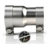 sturiz Exhaust Clamp 304 Stainless Steel 70mm to 76mm Exhaust Sleeve Pipe Connector for 140mm Lap Joint Band Clamp Stainless Steel Reducer Pipe Sleeve Coupler
