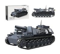 Sturmpanzer II Bison Building Set - 568PCS 1:35 Scale Military Tank Bricks Kit，German WWII Self-Propelled Howitzer Model, Collector's Army Armored Vehicle Blocks, Creative Gift for Man